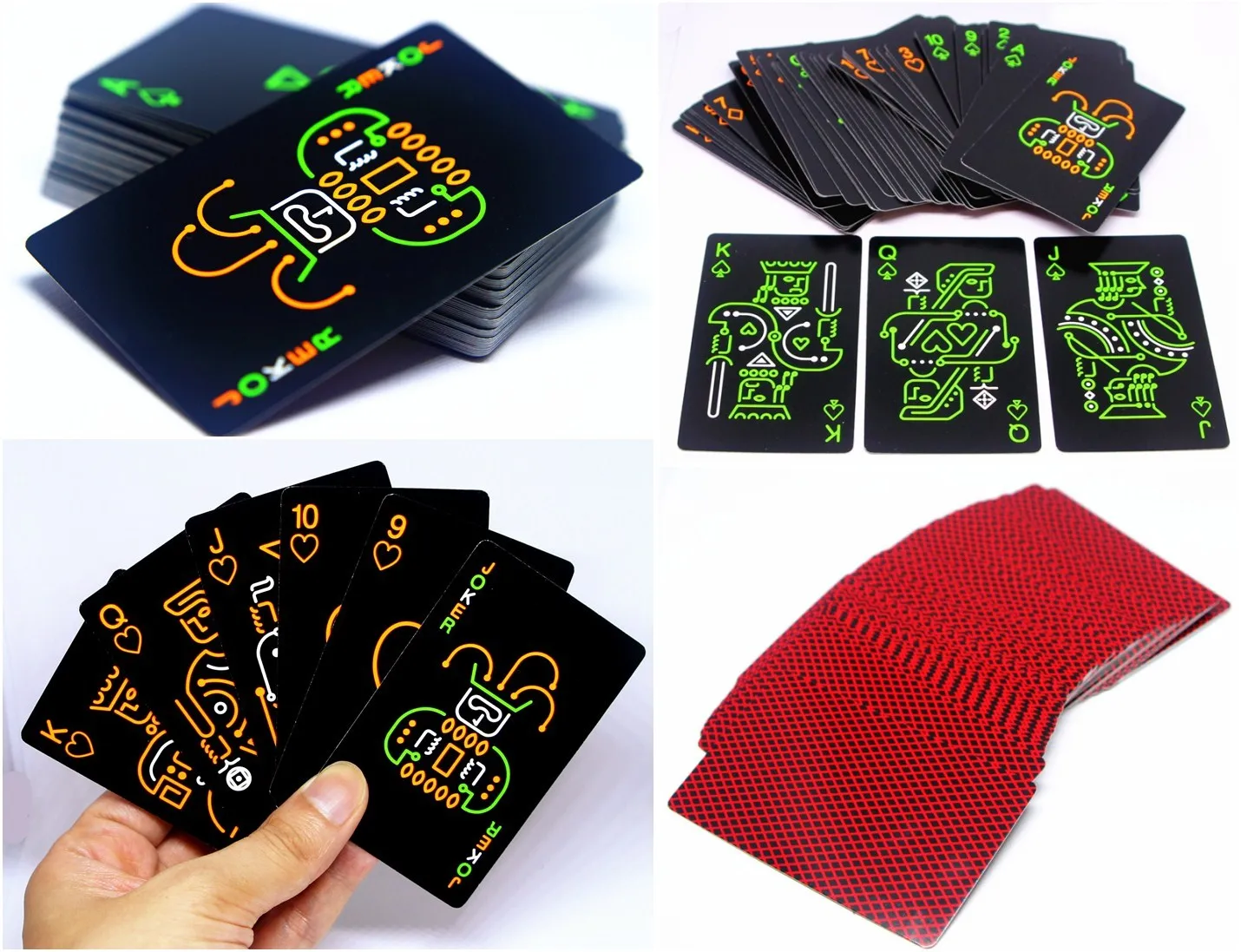Interesting Glow In The Dark Fluorescent Luminous Poker Playing Cards Toys 889L 