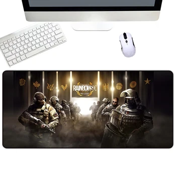 

Himolins 800x300mm Rainbow Six Mouse Pad Natural Rubber Large Gaming Mousepad Non-Skid Keyboard Desk Mat for Laptop Notebook XL