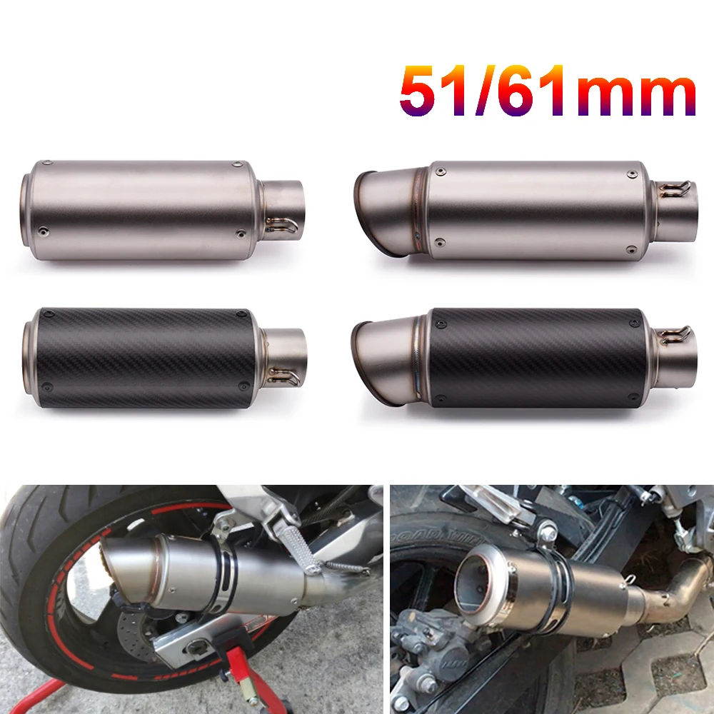 

51-60mm motorcycle pipe exhaust with DB killer Motorcycle Exhaust Pipe Muffler For BMW C 650 600 Sport C 650 400 GT F 650 700 GS
