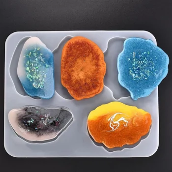

Silicone Mold Irregular Coaster Cup Mat Manual Mirror UV Resin Table Decoration DIY Crystal Epoxy Resin Molds