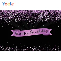 Yeele счастливый день рождения фотофоны фиолетовый горох вспышка виниловый пользовательский фотографический фон для фотостудии реквизит