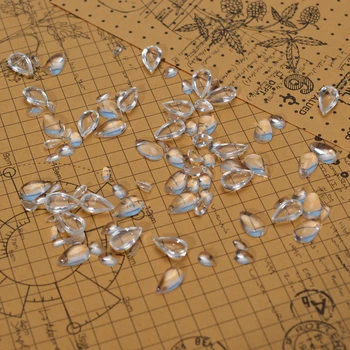 

200pcs Simulation dewdrop waterdrop Crystal Glass Dome Glass Cover DIY Jewelry Accessories Fridge Decor