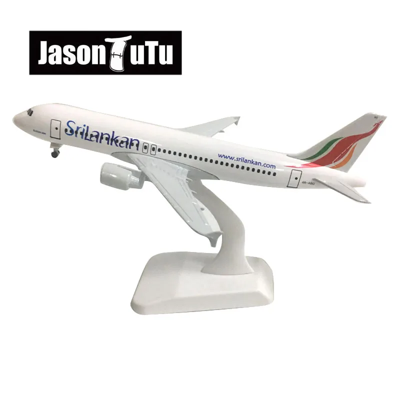 JASON TUTU 20cm Sri Lanka Airbus A320 Airplane Model Plane Model Aircraft Diecast Metal 1/300 Scale Planes Factory Wholesale