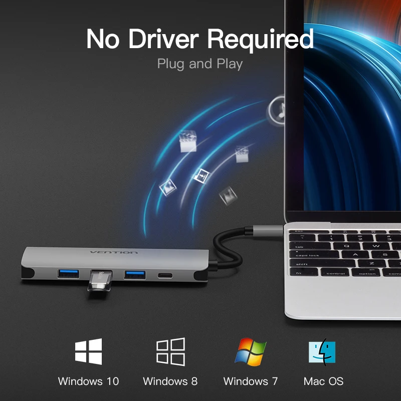 Vention USB C к VGA концентратор 1080P 60 Гц 3 0 type c конвертер для MacBook Pro Chromebook Pixel Thunderbolt