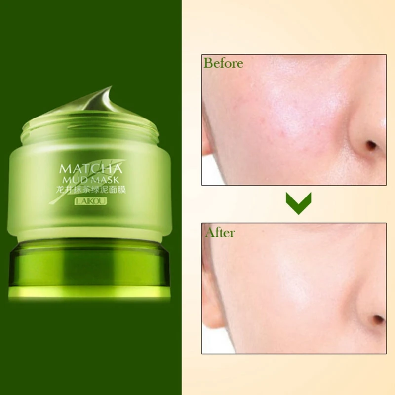 

Green Tea Matcha Facial Mask Mud Anti-inflammatory Oil-Control Shrinking Pores Face Cream Mask