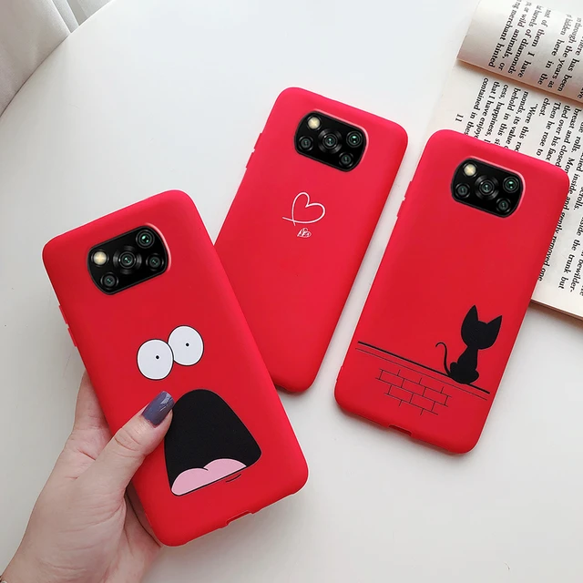 For Xiaomi Poco X3 Pro Case Silicone Soft Lovely Cartoon Phone Cover for Poco  X3 NFC Case TPU Black Funda Poco X 3 PocoX3 Pro