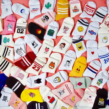 

1pair Hot Women Socks Cute Elegant Lovely Kawaii Cartoon Sweet Harajuku Cotton Animals Character Casual Short Sock High Quality