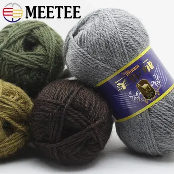 

Meetee 500g Pure Wool Yarn Hand Knitted Scarf Cashmere DIY Apparel Sewing Line Yarns Hat Crochet Knitting Woolen Material YA024