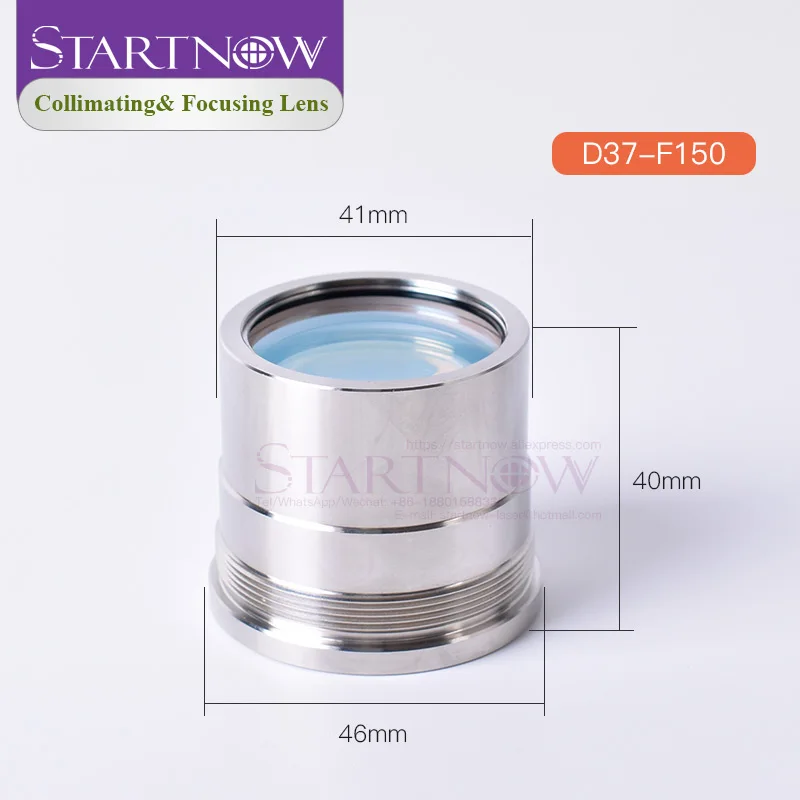 WSX Fiber Laser Focusing Lens KC13/15 NC30 NC60 4-8KW Cutting Head Collimator D30 37 F100 150 Laser Collimating Lens With Holder