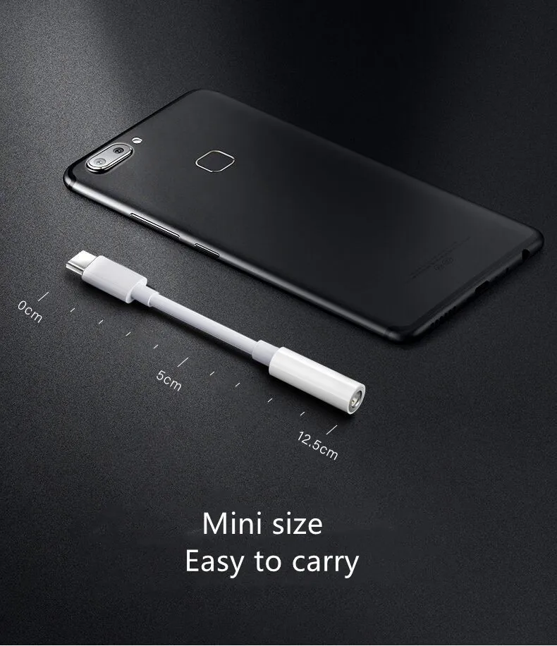 Type-C To 3.5mm Headphone Cable Adapter Type C USB-C Male To 3.5mm Analog audio AUX Audio Female Jack For type-C Xiaomi huawei