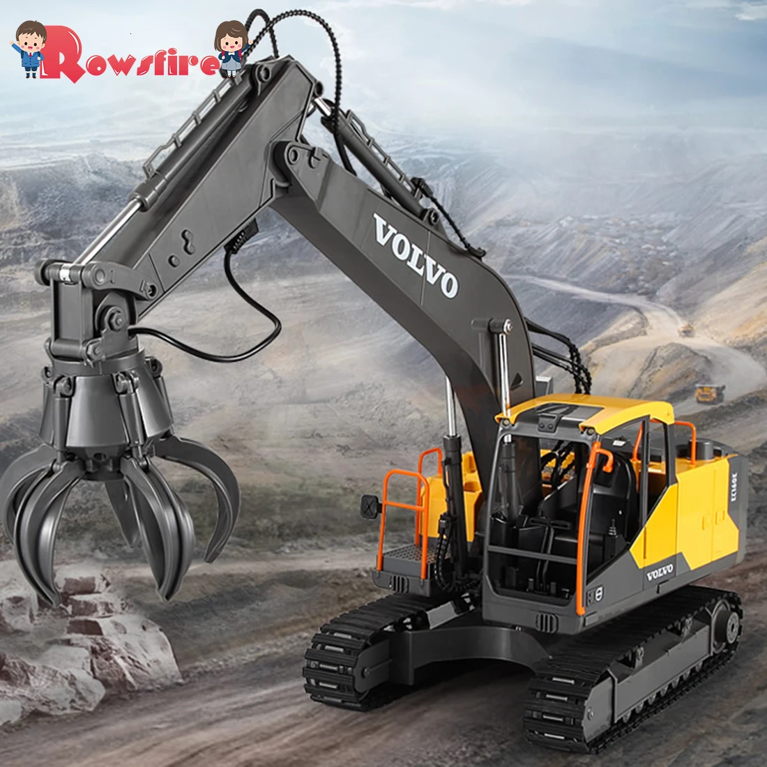 

3-in-1 2.4G Remote Control Construction Toy Excavator Navvy Engineering Truck Model Electric Toys for Kids