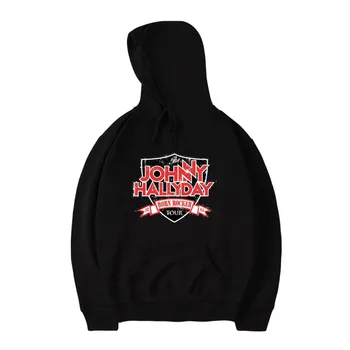 

2019 Casual Johnny Hallyday Hoodies Men/Women winter fashion Hoodie Sweatshirt warm streetwear Jacket Coat plus size Tracksuit