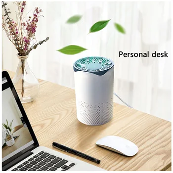 

Air Purifier For Home Activated Carbon Cotton Filters Compact Desktop Purifiers Filtration With Night Light Air Cleaner Home