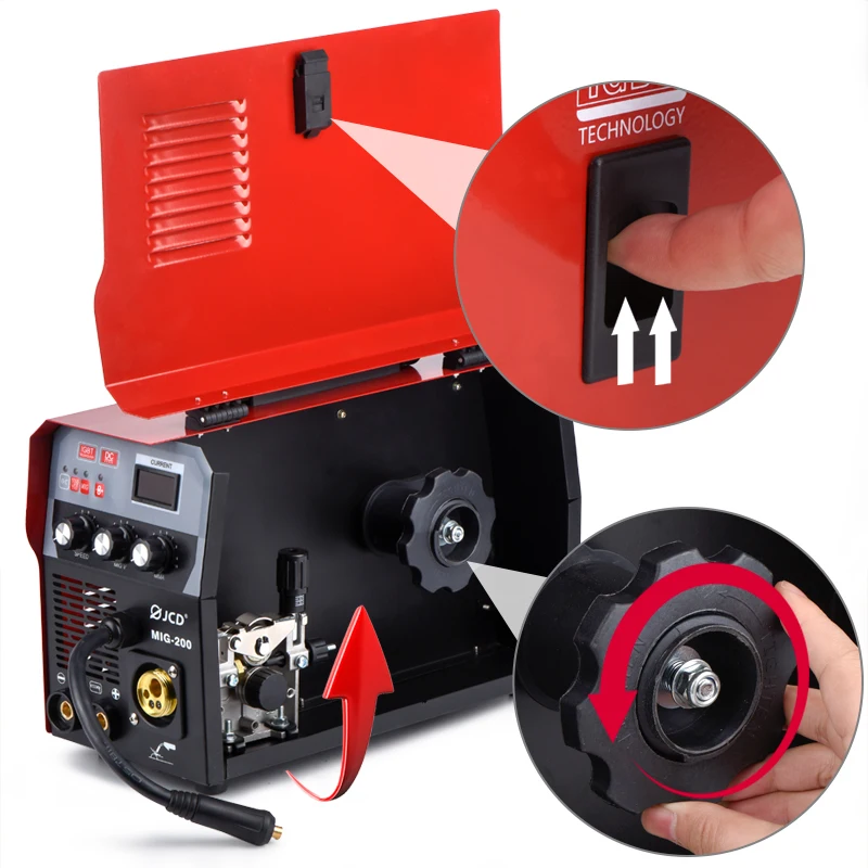 JCD 220V Mig Welder 200/160A дуговой сварочный аппарат Smart IGBT MMA Stick DC Inverter с цифровым ЖК