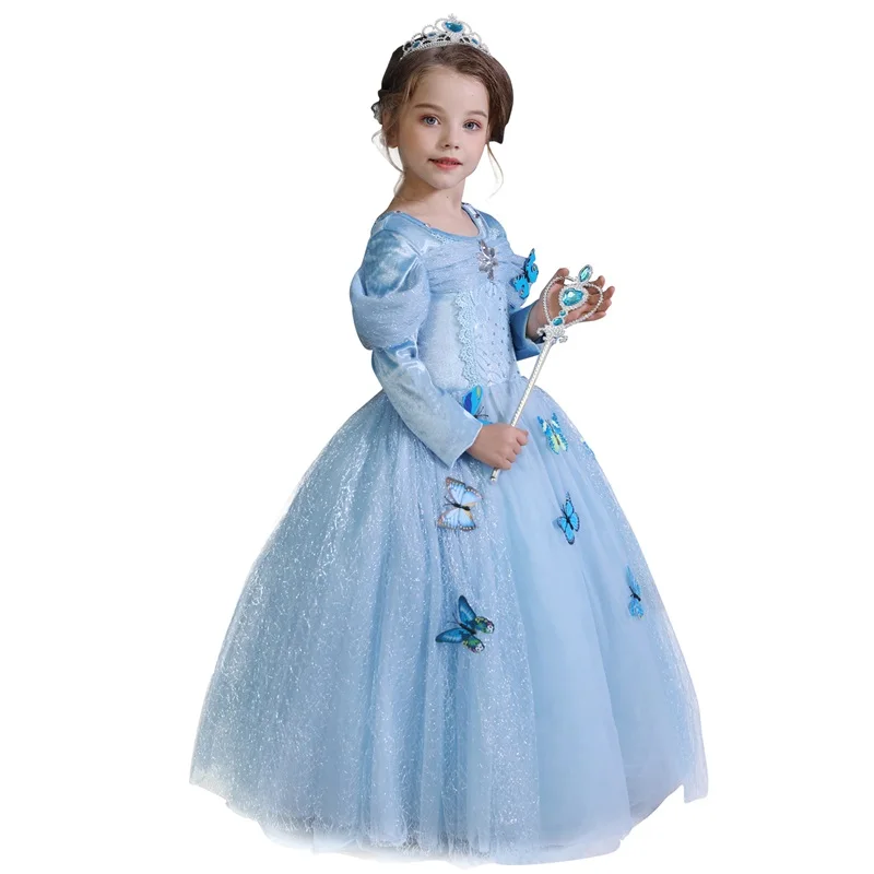 Girls Princess Costume For Kids Halloween Party Cosplay Dress Up Children Disguise Fille