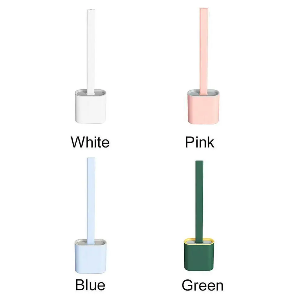 

1pc Wall-hung Silicone Toilet Brush Revolutionary Silicone Holder Flex Brush With Toilet Kitchen Wash Utensils Brush Y1E4