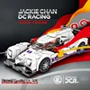 technical Speed champion jackie chan DC racing team No.1 car building block pull back vehicle racer figures bricks toys