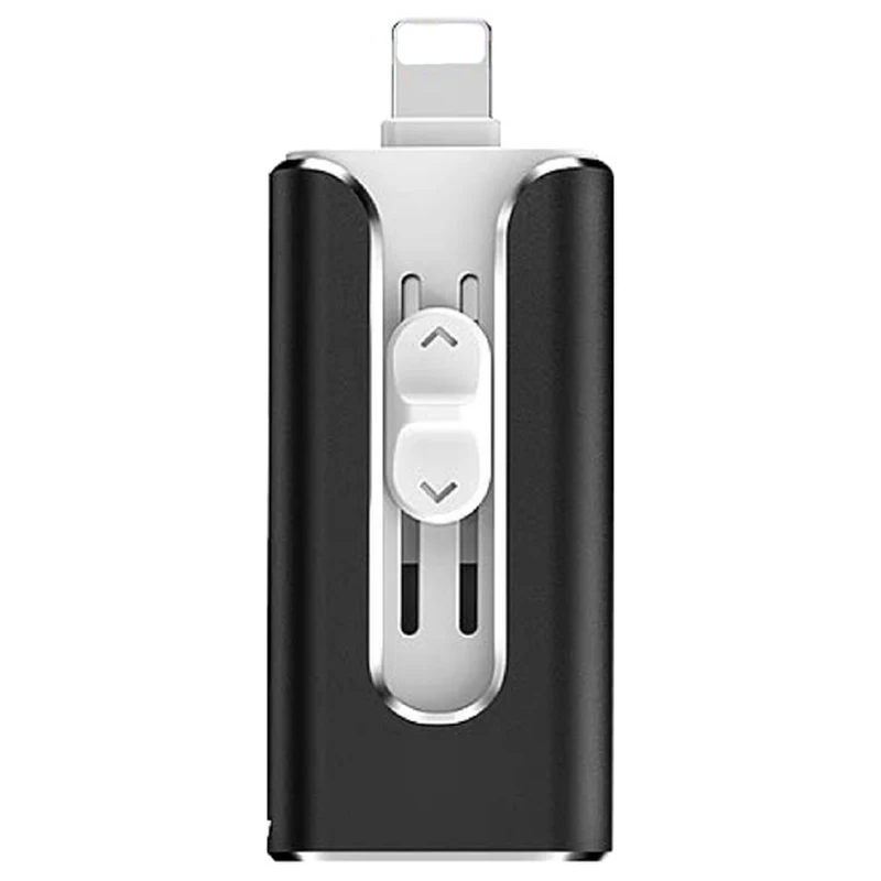 3 в 1 OTG USB флеш-накопитель Флешка 3,0 16 ГБ 32 ГБ 64 ГБ 128 ГБ флеш-накопитель для iphone 8 7 Plus 6 6s Plus 5s ipad карта памяти ФЛЕШКА usb c flash флешка мини small usb drives - Цвет: Y12-USB3.0-Black