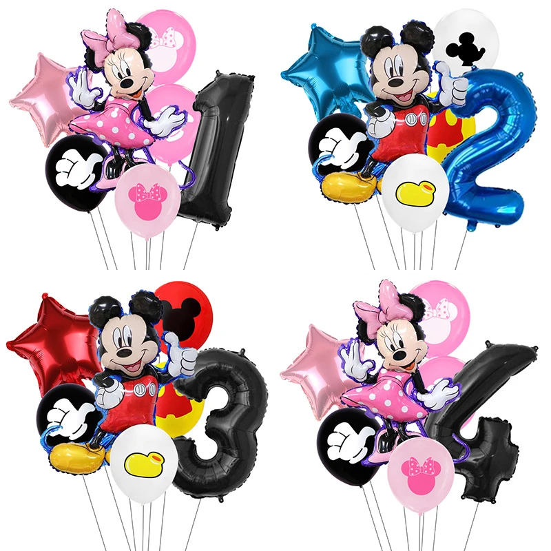1 Juego De Globos De Minnie Mouse Decoraciones Para Fiesta De Cumpleanos Baby Shower Fiesta De Ninos Globos De Aire De Mickey Mouse Globos Y Accesorios Aliexpress