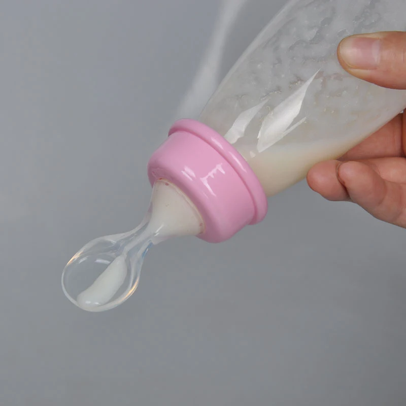 3 цвета безопасный PP детский рис, бутылочка, ложка, добавка с бутылочками для кормления, выдавливаемые Бутылочки для молока
