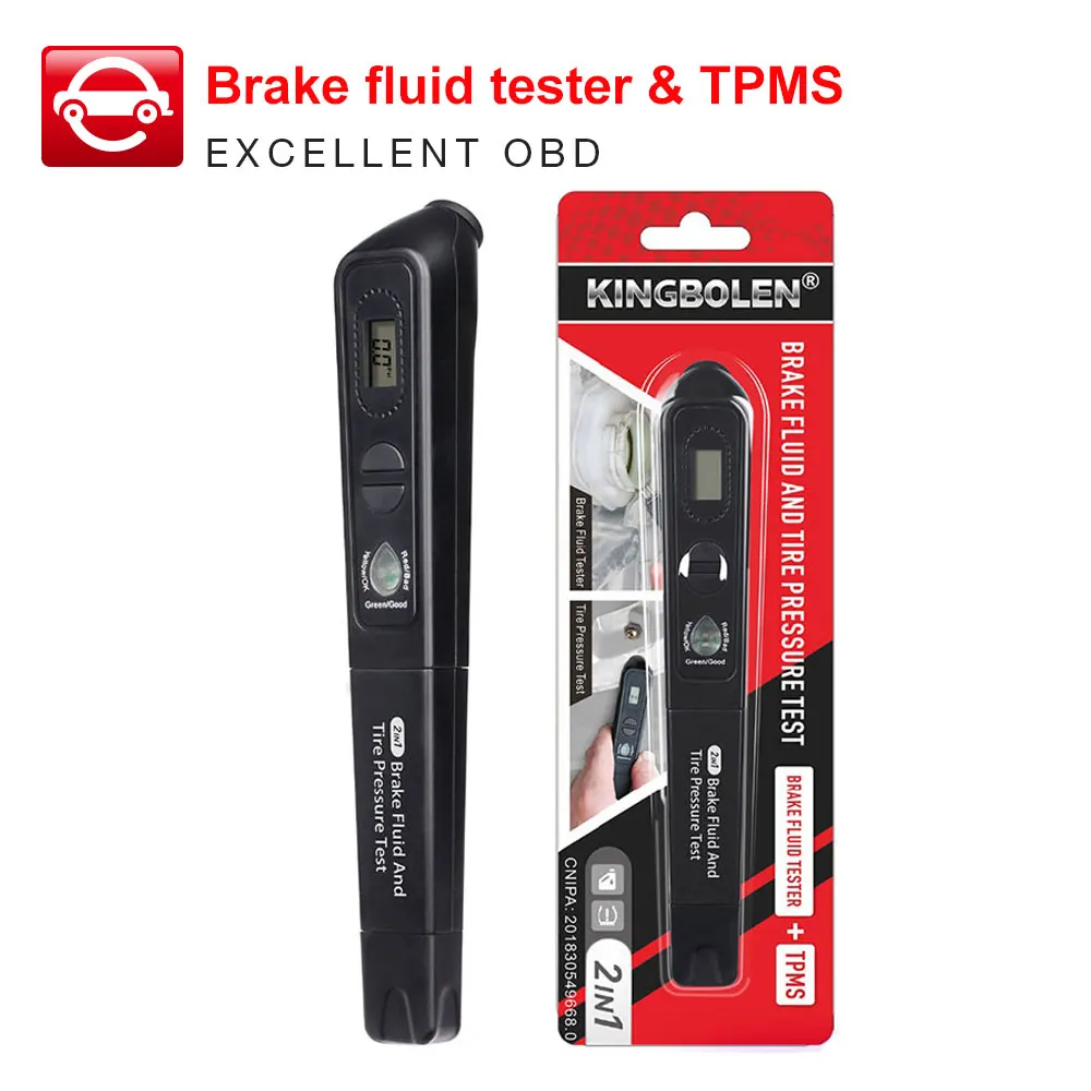 

Brake Fluid tester&Tire pressure guage 2in1 tester Digital TPMS OBD2 Diagnostic tools for Auto oil check Brake Liquid Tester