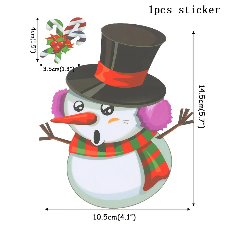 1pcs stickers b Рождественская ручка холодильника, крышки Санта-Клауса, микроволновая Ручка дверцы духовки, рождественские наклейки на стену, Рождественский кухонный декор, Navidad - Цвет: 1pcs stickers b