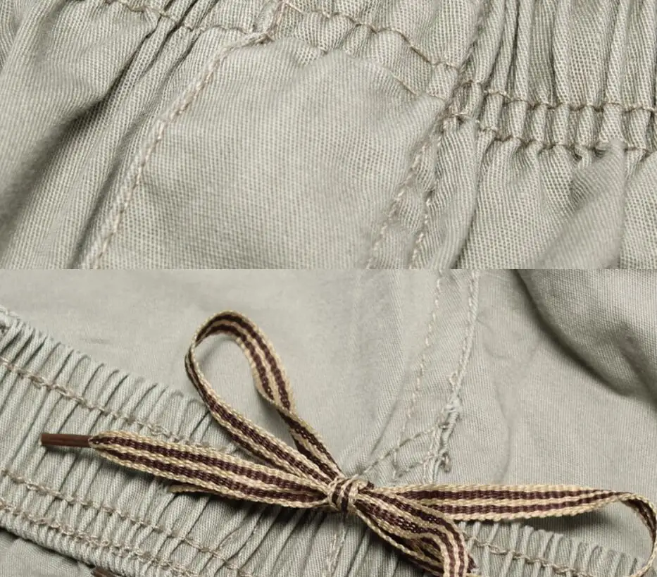 Large Size summer Men Cargo Pants Cotton Pocket Big size 8XL 9XL 3XL Summer Autumn Loose army green Casual Safari Style Pants 6