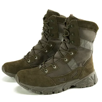 

Genuine Leather Military Boots Men Special Forces Desert Combat Tactics Army Boots High Top Safety Work Shoes Cowboy Booties