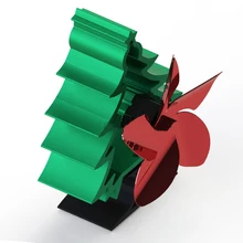 

1 Pc Christmas Tree Stove Fan 5 Blades Fireplace Fan Heat Powered Wood Burner Fan Household Blower Warm Air Home Decoration