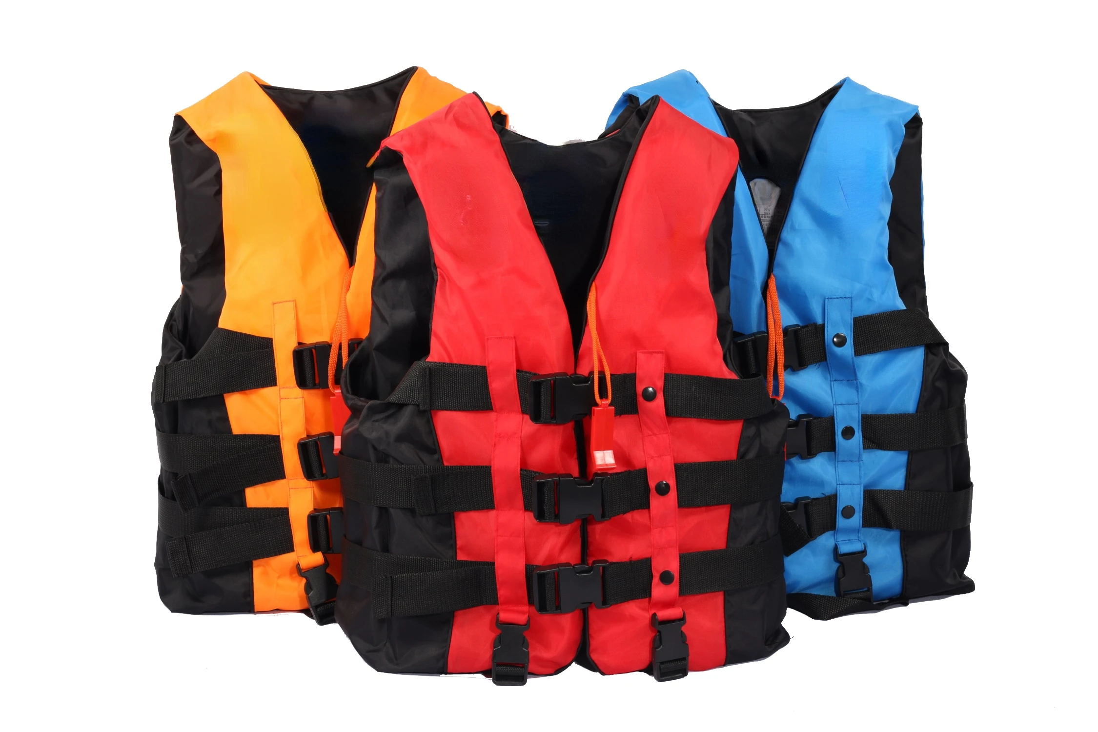 S~ XXL Size Polyester Adult Life Jacket Swimming Boating Ski Foam Vest Whistle 