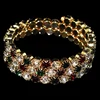 exaggerated Crystal Red white green Bracelets Women Rhinestone Bracelet Wedding Bracelet Pulseras Mujer Wedding Jewelry Gifts 2