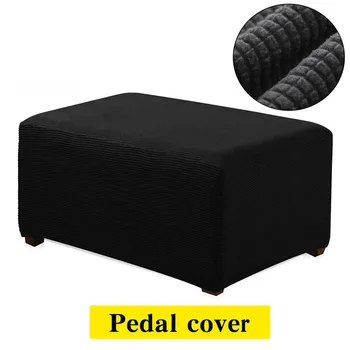 

Polar Fleece Sofa Couch Pedal Cover Case Accessories Recliner Elastic High Footstool Canap S/M/L