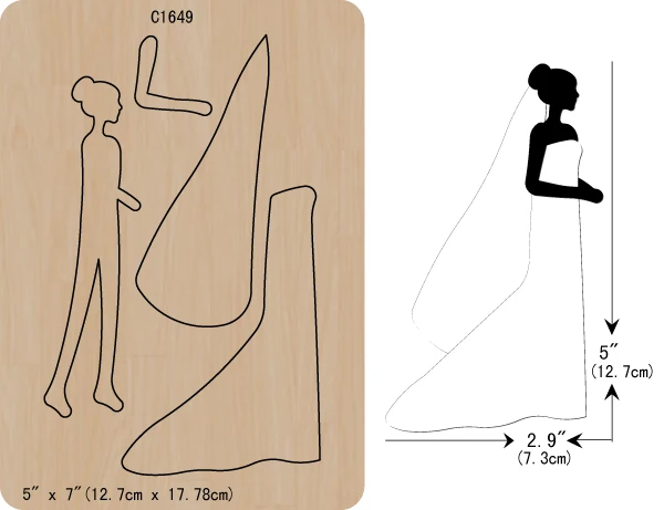 

New Wedding, bride, groom Wooden die Scrapbooking C-1649 Cutting Dies