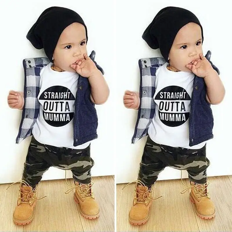 Новая детская одежда для маленьких мальчиков футболка с короткими рукавами и