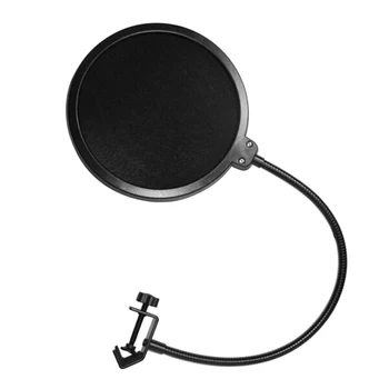

Dual Layered U-shape Microphone Pop Noise Wind Filter Screen Condenser Microphone for Singing Broadcasting Recording Radio mic
