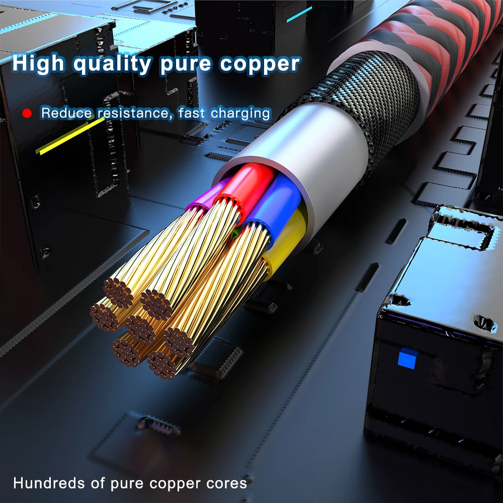 Кабель KEYSION 3.1A для быстрой зарядки USB Type C кабель зарядного устройства