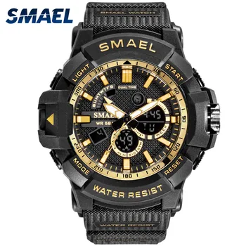 

Sport Watches Military Army SMAEL Men Watch Waterproof Analog Digital Clcok 1809 Dual Time reloj hombre Luxury Brand Watches Men