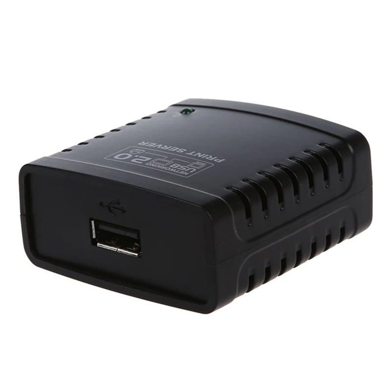 Сервер печати USB 2 0 Ethernet сеть LPR для LAN Сетевые принтеры Share black|Серверы печати| |