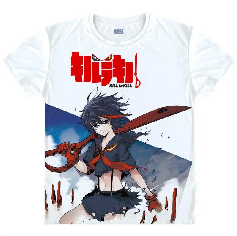 Мужская и женская Уникальная футболка с 3d принтом Kill la Ryuko Matoi Goku Повседневная