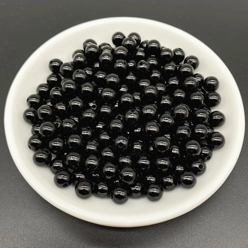 Acrylic Beads 4 6 8 10mm Imitation Pearl Acrylic Beads Loose Spacer Round Bead Necklace bracelet pendant earrings Jewelry Making DIY Accessory