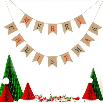 

Festival Celebration Christmas Party Banners Decorations Swallow Tail Flag Decoration for Home Garden
