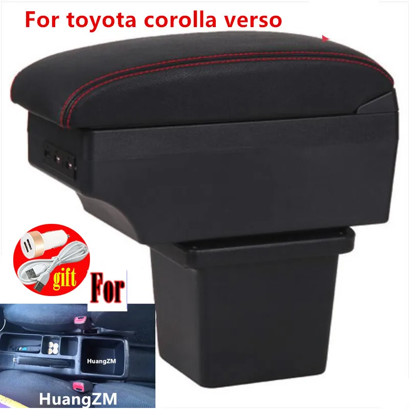 Подлокотник для toyota corolla verso центральный контейнер хранения с USB-интерфейсом |