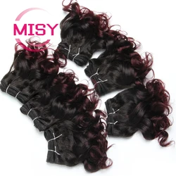 Ombre Color Short Human Hair Bundles 6Pcs/Lot Curly Brazilian Hair Weave Bundles Cheap Remy Human Hair Blonde Bundles