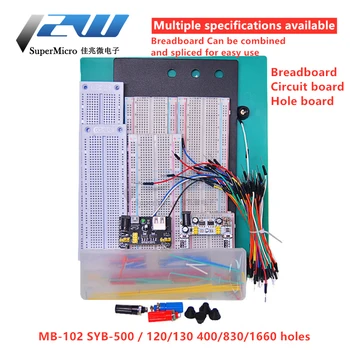 

400-hole breadboard line MB-102 SYB-500 circuit board hole board experiment board can be combined and spliced 830