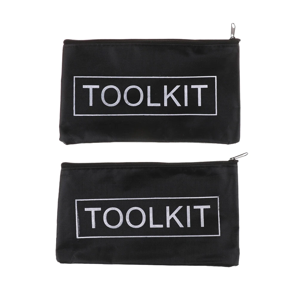 Bolsa de Kit de herramientas impermeable, bolsa de herramientas de tela Oxford, caja de instrumentos de almacenamiento con cremallera, 2 uds.