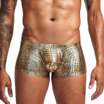 

fashion men's low waist polyester snake fabric large bag U convex men's boxer