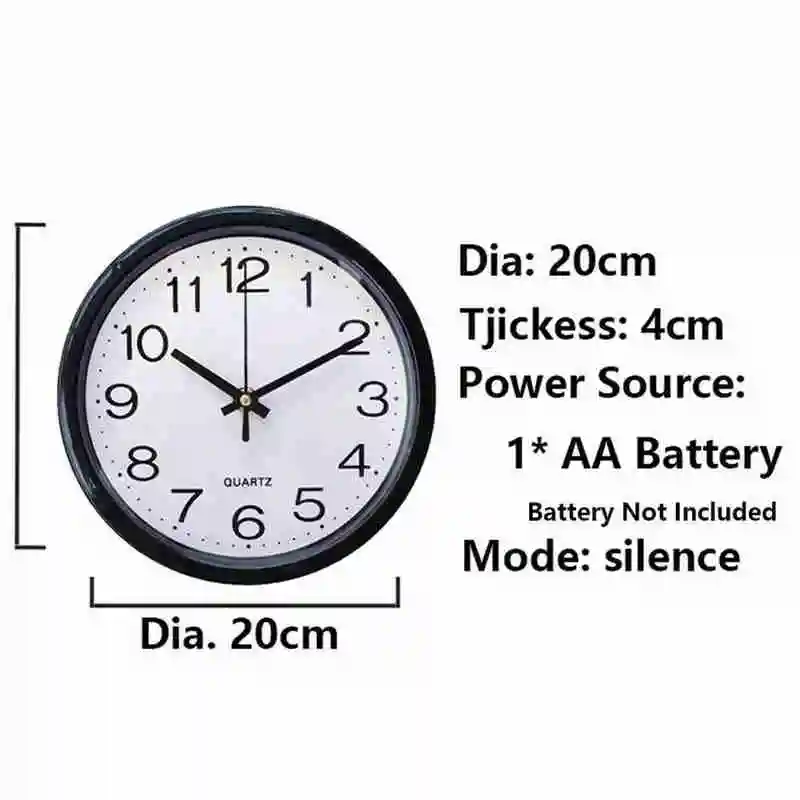 large clock Fashion Simplicity Round Wall Clock Quartz Silent Sweep Movement Home Bedroom Kitchen Office Decor Clocks Fits For Living Room Wall Clocks discount