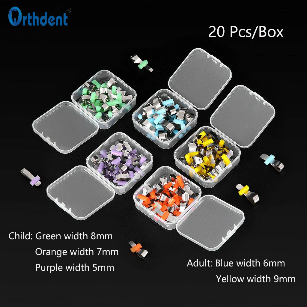 

20 Pcs Dental Forming Sheet Contoured Autoclave Metal Matrix Bands Retainerles Automatrix Matrices Sectional Dentistry Materials