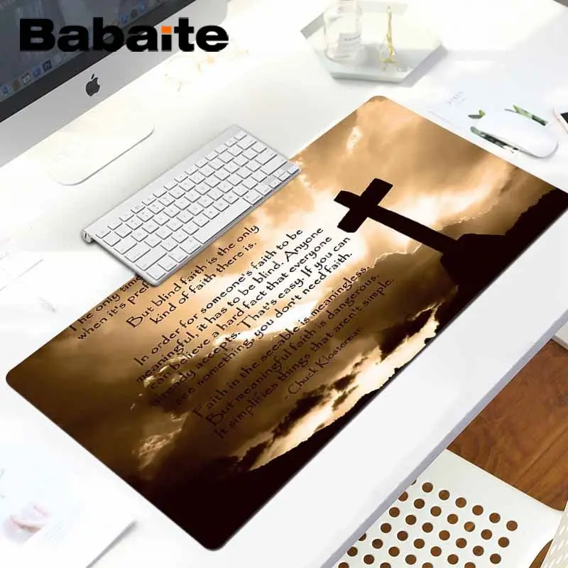 Babaite ваш собственный коврик христианский Иисус крест слова Прочный DIY дизайн игровой с узором коврик для мыши ноутбука игровой Lockedge мыши