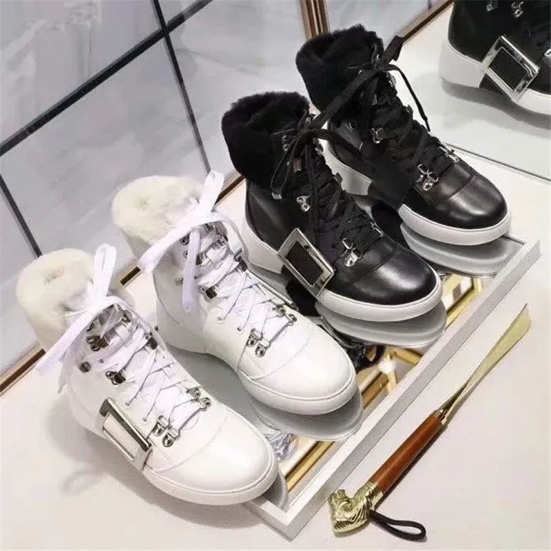 Женские ботинки; зимние ботинки; chaussures femme; женская плюшевая Повседневная обувь; scarpe donna; Botas Mujer; женская обувь с металлическим украшением; круглый носок